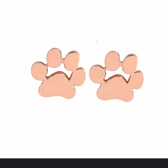 Other - 🐾🐾🐾🐾CUTE!! Paw Print Earrings in ROSE GOLD 🐾🐾🐾🐾